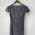 Wilfred  Camelot Dress Navy White‎ Floral Midi Cap Sleeve Medium Chiffon Photo 10