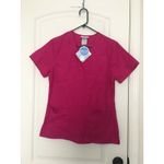 Simply Basic Women's Short Sleeve Scrub Uniform Top Nurse Medical Size XS Pink Photo 1