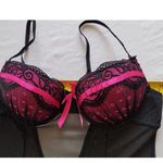 Elegance Black Pink Baby Doll Lingerie Women's Size L Size L Photo 7