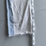 Loft High Waist Skinny Crop Sz 25/0 White Blue Side Stripe Jeans Raw Hem Denim Photo 14