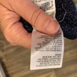 Thalia Sodi  Metallic Blue Lightweight Sweater Shoulder Cut-Outs Size XL Photo 5