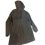 Kenneth Cole Black Wool Blend Hooded Zipper Winter Coat Jacket size 12 Photo 2