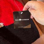 Sag Harbor  Women's Red, Black, and White short sleeve Cardigan xl NWT Photo 2
