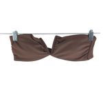 Andie Swim Scala Bikini Top Removable Cups Strapless V Neck Espresso Brown XS Photo 1