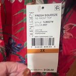 Karen Kane  Fresh Squeeze Short Sleeve Tie-Front Top Red Tropical Floral Size 3X‎ Photo 7