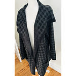 Max Studio Women's  Black Gray Houndstooth Cardigan 1X Photo 2