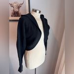 Aerie Offline By  Black Knit Cropped Cardigan Hoodie Photo 3