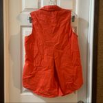 Zac and Rachel  Orange Button Up Sleeveless Top Large Photo 6