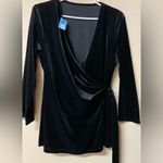 Source Unknown  Black Velvet Wrap Blouse Photo 4