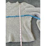 A New Day Grey Cable Knit Long Sleeve High Neck Sweater Pullover Style Medium Photo 4