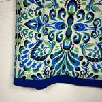 Eliza J Blue Paisley Sheath Dress Womens 4 Mini 3/4 Sleeve Preppy Office Work Photo 2