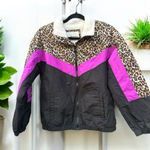 American Eagle  Vintage Jacket Small
Leopard Animal Print 80s Retro Zip Photo 0