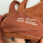 Aerie  scoop neck bikini top orange/rust ribbed women’s‎ size XXS summer beach Photo 4