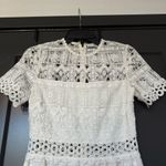 Alexis  White Crochet Short Sleeve Lace Midi Dress Size Small Photo 3