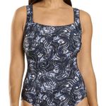 NWT, TYR Quake Durafast Elite Square Neck Controlfit One Piece Swimsuit, Sz 14 Blue Photo 0
