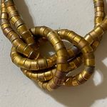 Multi Strand Necklace Snake Coil Gold Brass Statement Chunky Photo 3