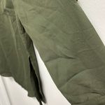 Live 4 Truth  olive green Lace-Up Blouse Photo 2