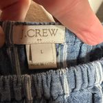 J. Crew Chambray‎ Striped Off Shoulder dress Sz Large Blue Photo 6