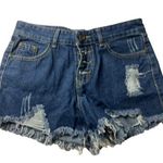 Cute and Trendy Summer Style Women's Denim Distressed Blue Shorts Size M Photo 0