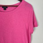 Prive 100% Cashmere Sweater Top Womens XL Pink Pullover Short Sleeve Crew Neck Pink Photo 3