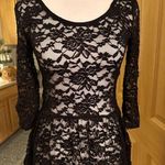 Decree Black lace Y2K style sheer shirt Photo 0