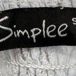 Simplee blue eyelet lace dress cami button front tiered ruffle scalloped hem S Photo 6