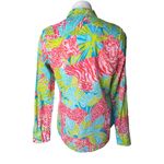 Lilly Pulitzer Cheetah Print Button Down Cotton Shirt, Sz 8 Photo 1