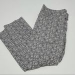 Love Scarlett Woven Grey Scratch‎ Print Cropped Skinny Leg Pants Grey White 10 Gray Photo 1