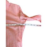 J. CREW Peach and White Gingham Long Sleeve Button Up Coastal Cowgirl Women's 8 Orange Photo 3