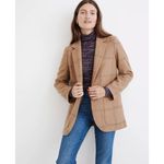 Madewell  Larsen Blazer in Windowpane 4X Oversized Single Button Jacket Pockets Photo 1