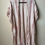 Francesca’s Robe Womens One Size Striped Kimono Wrap Open Front Boho Cardigan Photo 0