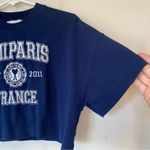 AMI Alexandre Mattiussi Embroidered Logo Cropped Crewneck T Photo 8