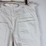 Free People  We the Free Moxie Pull On Barrel Jeans White Paint Splatter Size 27 Photo 12