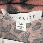 Socialite Nordstrom Brushed Animal Print Henley Top Tee Soft Cozy Leopard Notch Photo 3