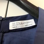 Mac Duggal  2630 Plunge Neck Puff Sleeve Cut Out Gown Navy 8 UB Photo 5