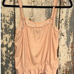American Eagle  Outfitters AE Women's Embroidered Tank, Peach size Large Photo 2