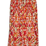 Sundance  Shift Dress 100% Silk Sleeveless Crew Neck Abstract Floral Orange M Photo 0