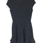 Slate + Willow Mini Dress Velvet Burnout Leopard Print Flounce Ruffle Black 2/XS Photo 2