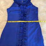 Francesca's Francesca’s Collections Blue Short Dress Center Ruffle Size Small Photo 5