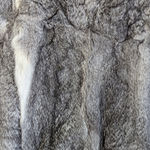 Vintage 80s Fur Suede Coat Vest Convertible Gray Rabbit Outerwear Jacket France Size M Photo 7