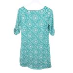 Lola Activewear Dress Green White Floral Medallion Print Women's Size Medium Photo 1