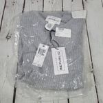 FOR THE REPUBLIC  Women Gray‎ Waffle Knit Long Sleeve Pullover Sweatshirt Top S Photo 4