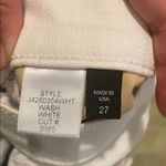 Veronica Beard Womens  Carly 11” Kick Flare Jeans White with Black Racing Stripes Photo 7