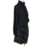 Karen Kane Vintage 100% Leather Suede Skirt Sz 12 Black Embroidered Boho Y2K Photo 10
