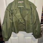 Free People  x Revolve Looking Glass Trench Coat in Army Photo 1