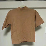 Short sleeveve mock neck shirt Tan Size XXS Photo 1