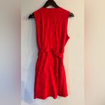 Ava  Women’s Red Sleeveless Belted Trench Dress Size L Photo 1