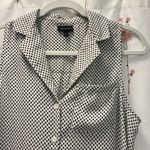 Who What Wear Target White & Black Polka Dot Sleeveless Tank Top Photo 2