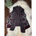 Black Rivet red/black/gold sleeveless open vest sz small Red Photo 1