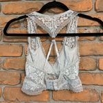White Floral Lace Racerback Bralette Photo 1